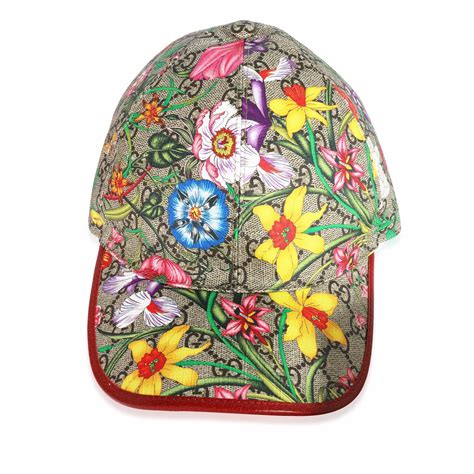 Gucci Online Exclusive GG Supreme Flora baseball hat